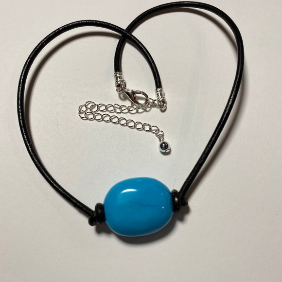 💥HP💥SJC Unisex Leather Necklace Stunning Focal - Picture 3 of 4